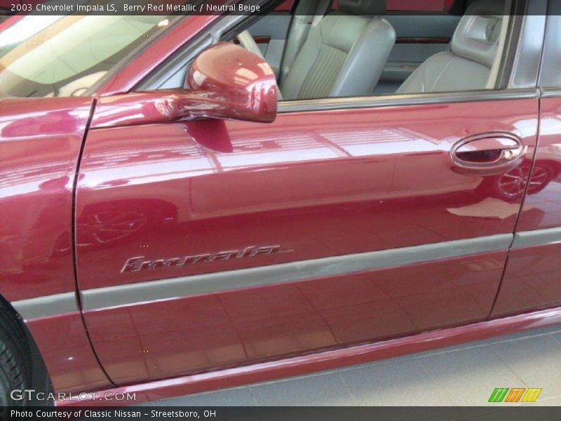 Berry Red Metallic / Neutral Beige 2003 Chevrolet Impala LS