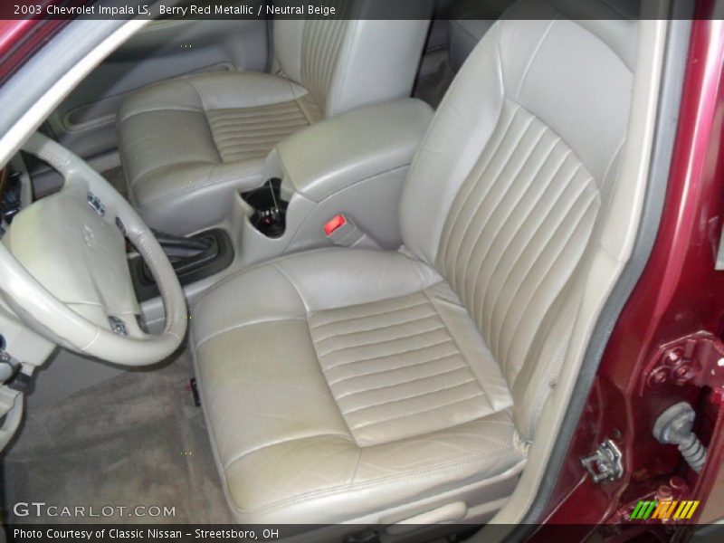 Berry Red Metallic / Neutral Beige 2003 Chevrolet Impala LS