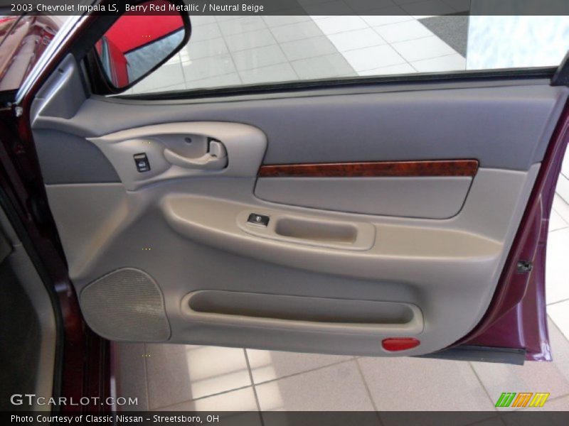 Berry Red Metallic / Neutral Beige 2003 Chevrolet Impala LS
