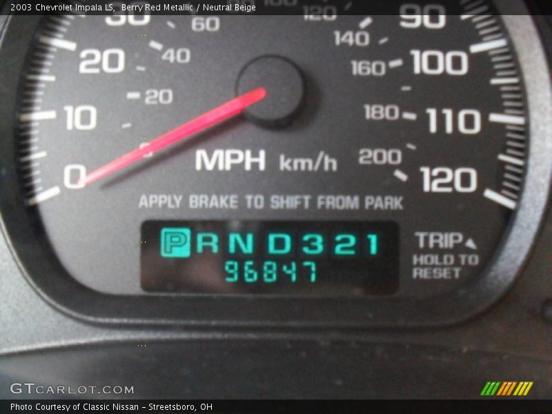 Berry Red Metallic / Neutral Beige 2003 Chevrolet Impala LS