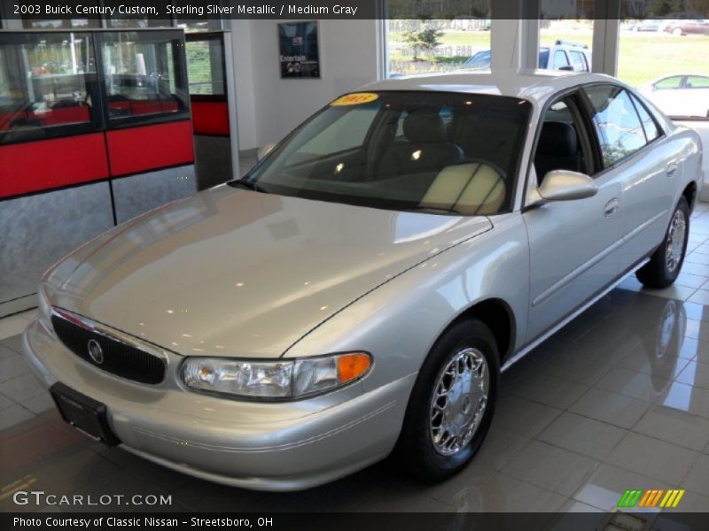 Sterling Silver Metallic / Medium Gray 2003 Buick Century Custom