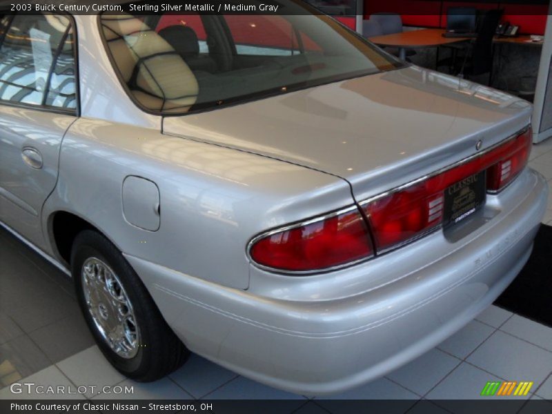 Sterling Silver Metallic / Medium Gray 2003 Buick Century Custom