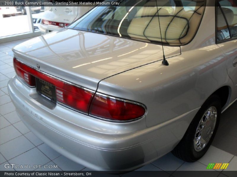 Sterling Silver Metallic / Medium Gray 2003 Buick Century Custom