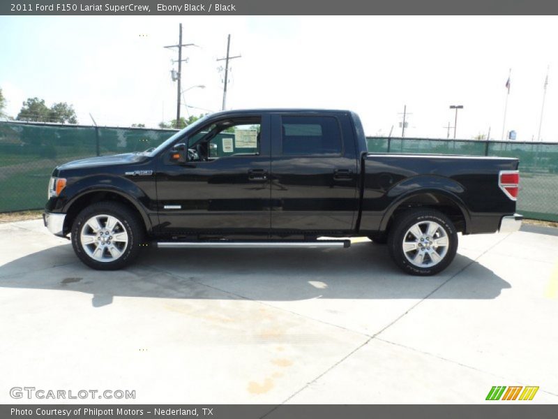 Ebony Black / Black 2011 Ford F150 Lariat SuperCrew