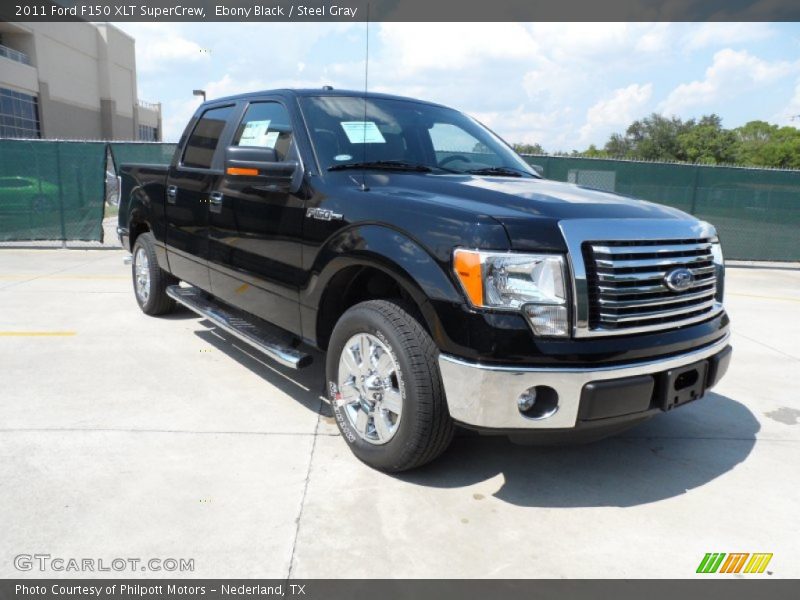 Ebony Black / Steel Gray 2011 Ford F150 XLT SuperCrew