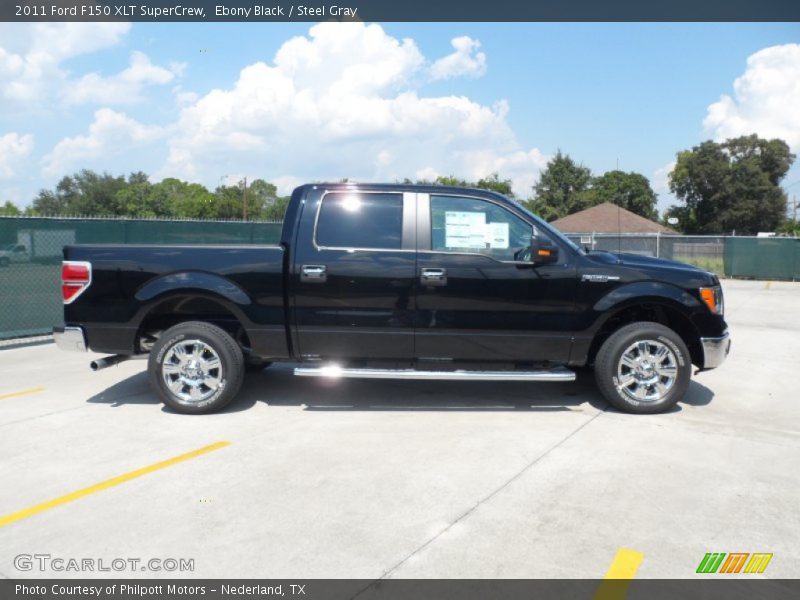 Ebony Black / Steel Gray 2011 Ford F150 XLT SuperCrew