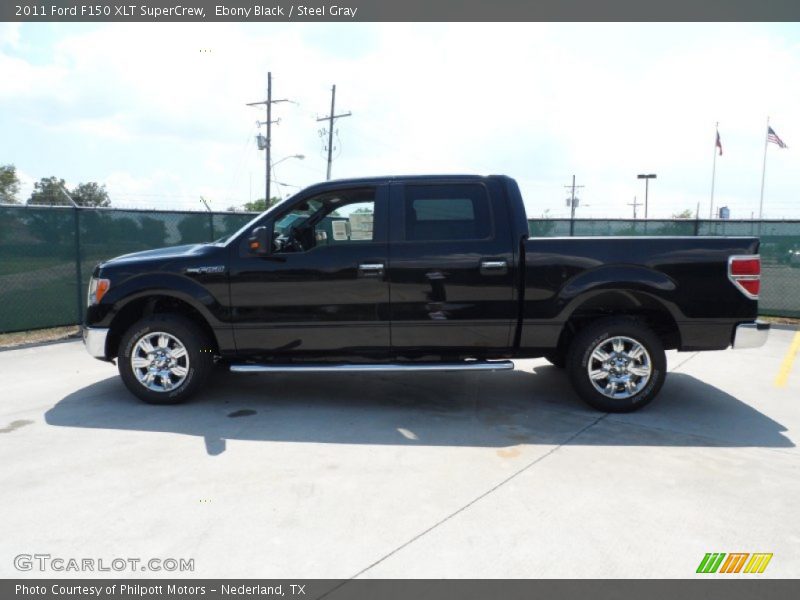 Ebony Black / Steel Gray 2011 Ford F150 XLT SuperCrew
