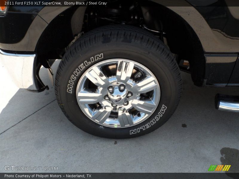 Ebony Black / Steel Gray 2011 Ford F150 XLT SuperCrew