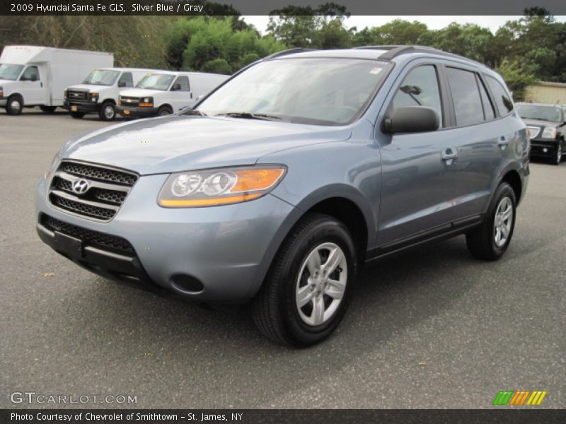 Silver Blue / Gray 2009 Hyundai Santa Fe GLS