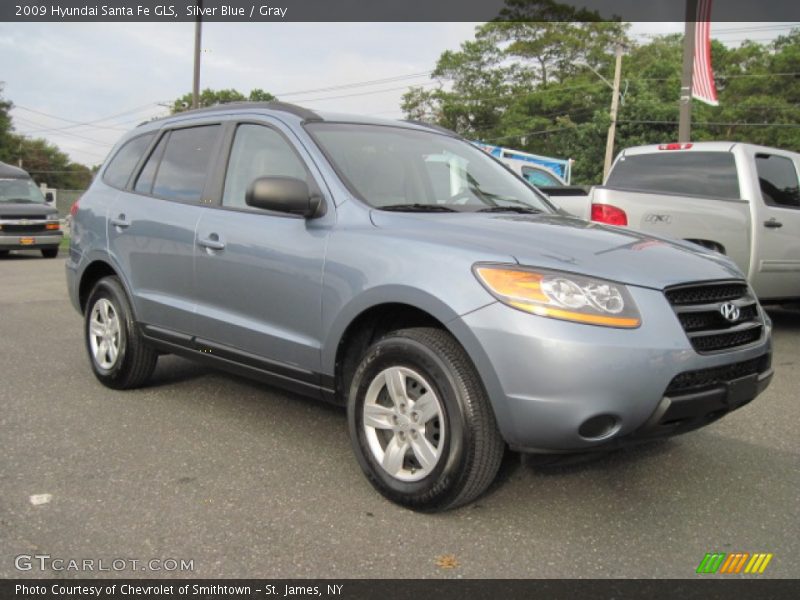Silver Blue / Gray 2009 Hyundai Santa Fe GLS