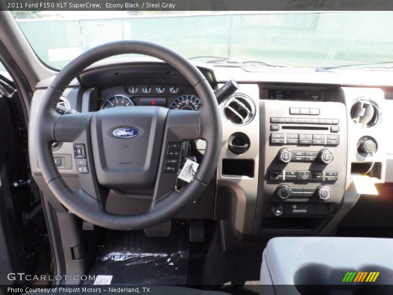 Ebony Black / Steel Gray 2011 Ford F150 XLT SuperCrew