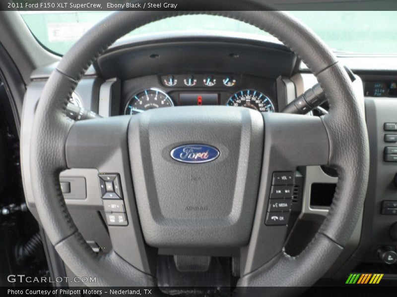 Ebony Black / Steel Gray 2011 Ford F150 XLT SuperCrew