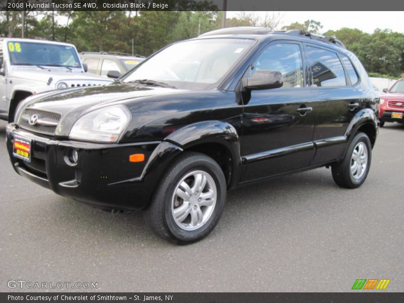 Obsidian Black / Beige 2008 Hyundai Tucson SE 4WD