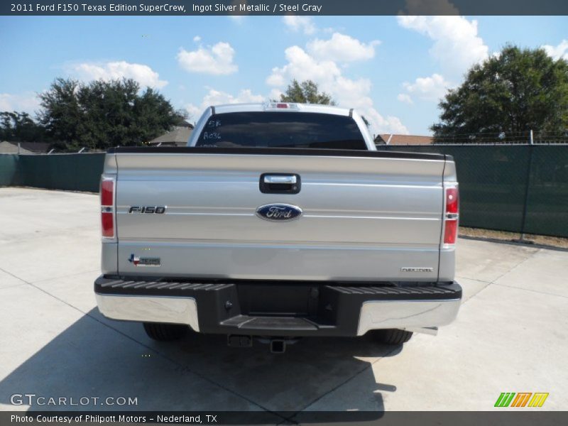 Ingot Silver Metallic / Steel Gray 2011 Ford F150 Texas Edition SuperCrew