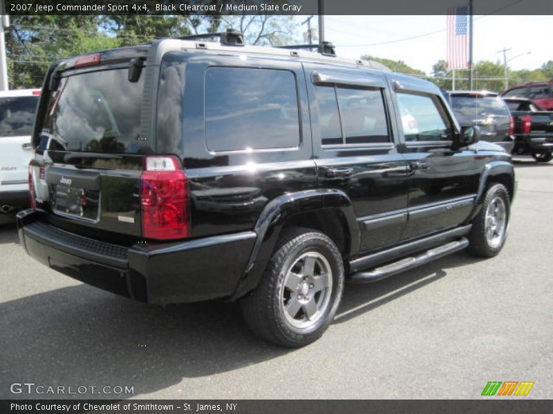Black Clearcoat / Medium Slate Gray 2007 Jeep Commander Sport 4x4
