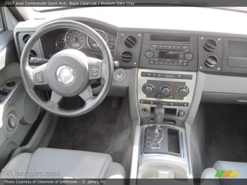 Black Clearcoat / Medium Slate Gray 2007 Jeep Commander Sport 4x4