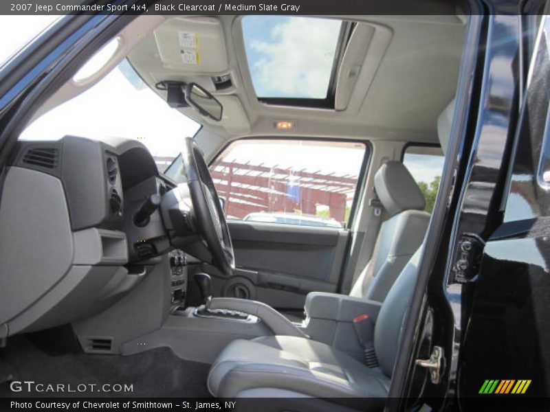Black Clearcoat / Medium Slate Gray 2007 Jeep Commander Sport 4x4