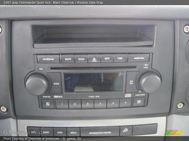 Black Clearcoat / Medium Slate Gray 2007 Jeep Commander Sport 4x4