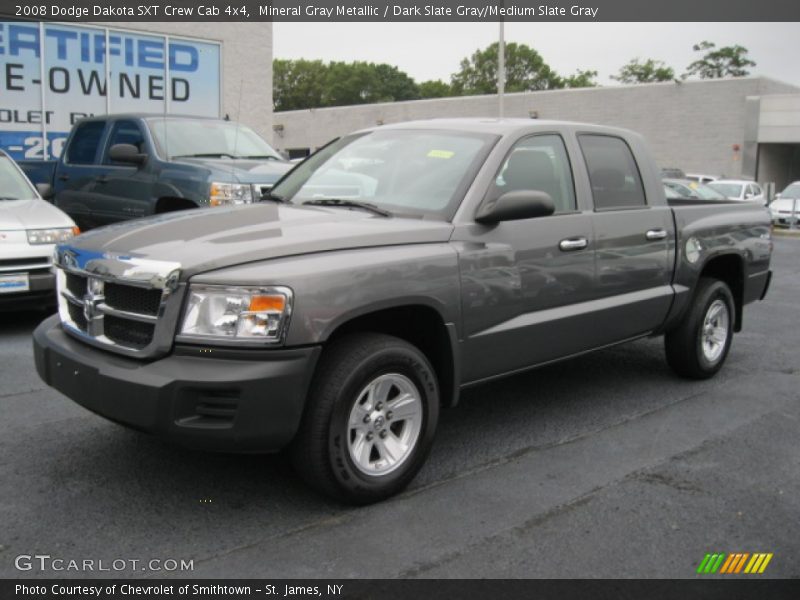 Mineral Gray Metallic / Dark Slate Gray/Medium Slate Gray 2008 Dodge Dakota SXT Crew Cab 4x4