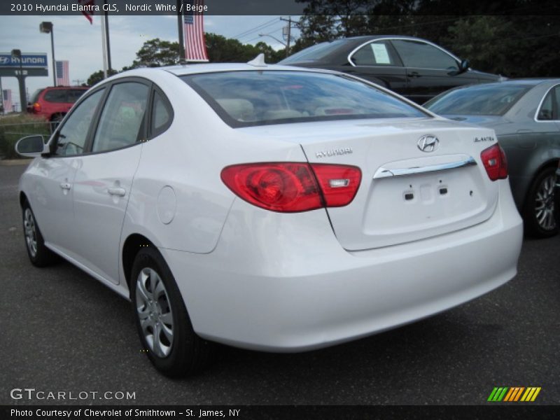 Nordic White / Beige 2010 Hyundai Elantra GLS