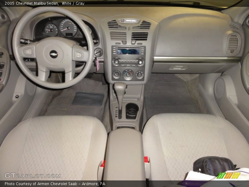 White / Gray 2005 Chevrolet Malibu Sedan