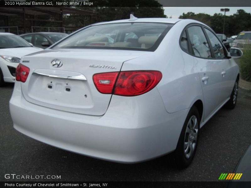 Nordic White / Beige 2010 Hyundai Elantra GLS