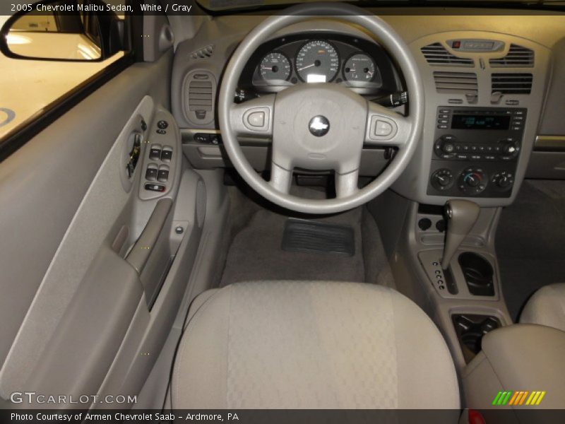 White / Gray 2005 Chevrolet Malibu Sedan