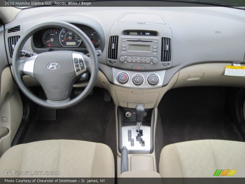 Nordic White / Beige 2010 Hyundai Elantra GLS