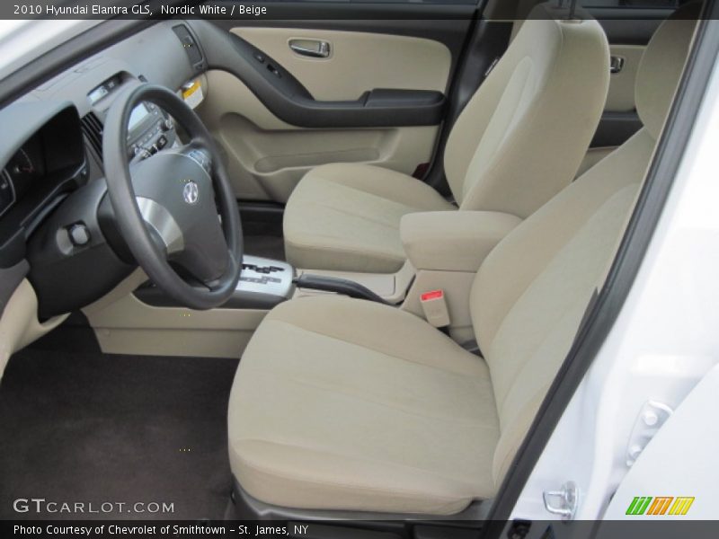 Nordic White / Beige 2010 Hyundai Elantra GLS