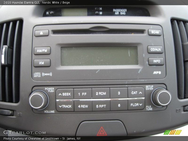 Nordic White / Beige 2010 Hyundai Elantra GLS