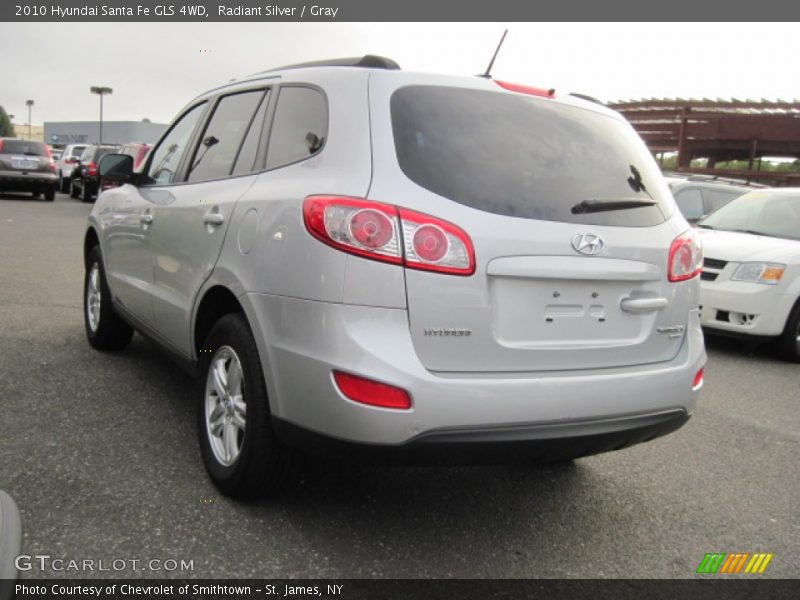 Radiant Silver / Gray 2010 Hyundai Santa Fe GLS 4WD