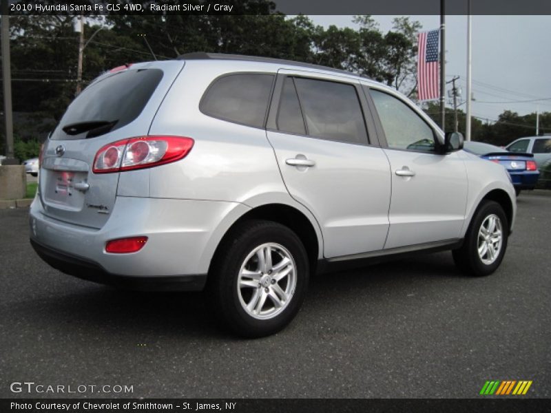Radiant Silver / Gray 2010 Hyundai Santa Fe GLS 4WD