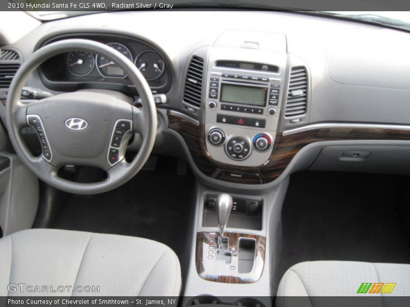 Radiant Silver / Gray 2010 Hyundai Santa Fe GLS 4WD