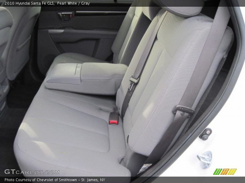 Pearl White / Gray 2010 Hyundai Santa Fe GLS