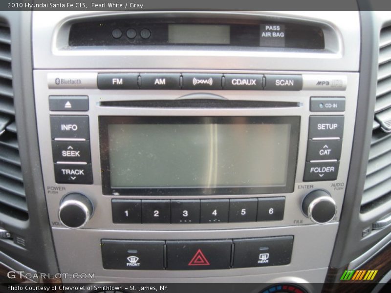 Pearl White / Gray 2010 Hyundai Santa Fe GLS