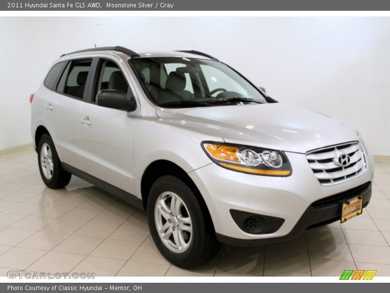 Moonstone Silver / Gray 2011 Hyundai Santa Fe GLS AWD