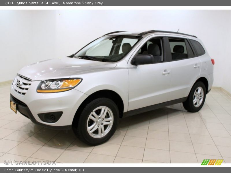 Moonstone Silver / Gray 2011 Hyundai Santa Fe GLS AWD