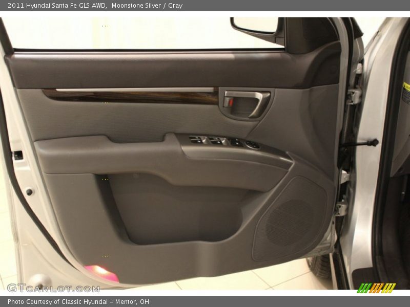 Moonstone Silver / Gray 2011 Hyundai Santa Fe GLS AWD