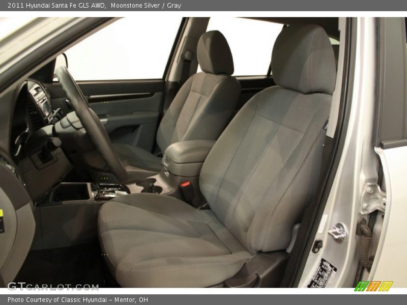 Moonstone Silver / Gray 2011 Hyundai Santa Fe GLS AWD