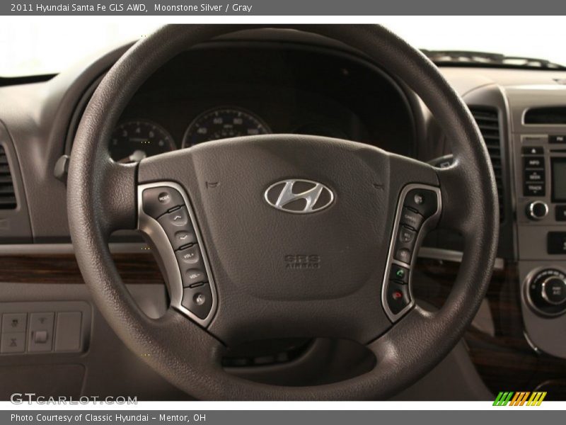 Moonstone Silver / Gray 2011 Hyundai Santa Fe GLS AWD