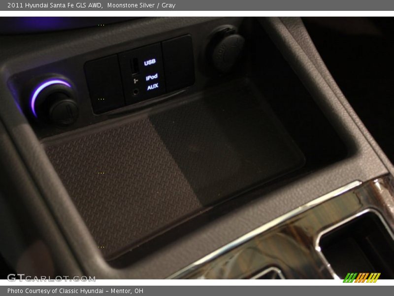 Moonstone Silver / Gray 2011 Hyundai Santa Fe GLS AWD