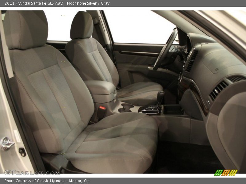 Moonstone Silver / Gray 2011 Hyundai Santa Fe GLS AWD