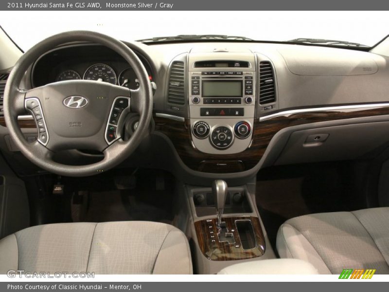 Moonstone Silver / Gray 2011 Hyundai Santa Fe GLS AWD
