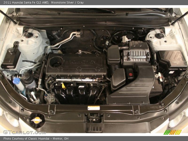 Moonstone Silver / Gray 2011 Hyundai Santa Fe GLS AWD