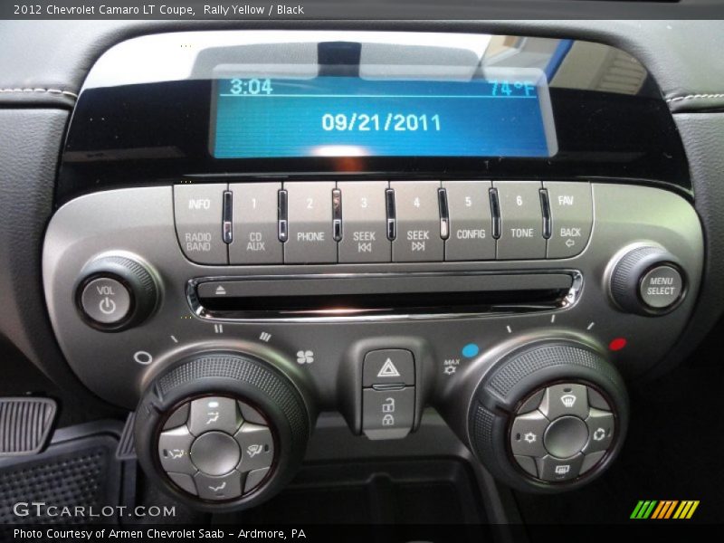 Controls of 2012 Camaro LT Coupe