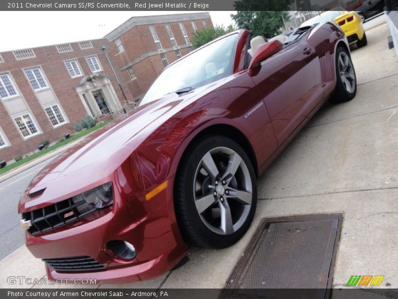 Red Jewel Metallic / Beige 2011 Chevrolet Camaro SS/RS Convertible
