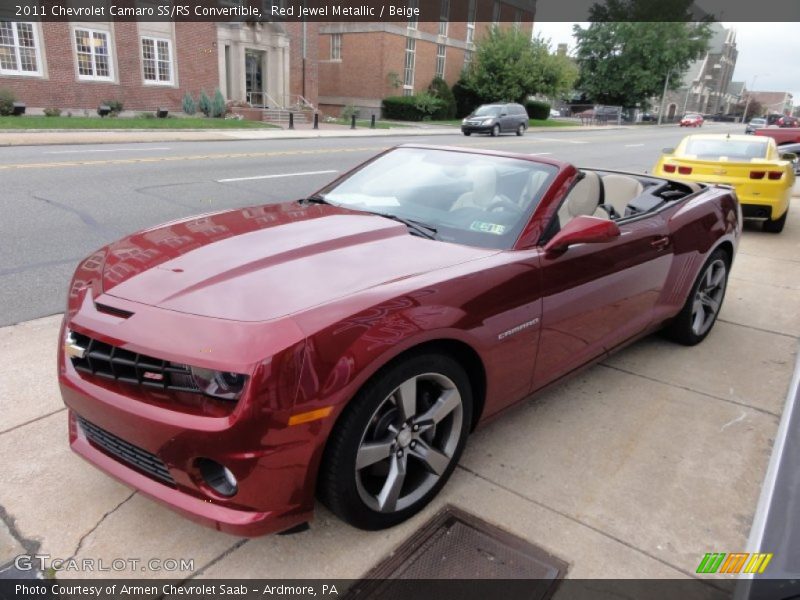 Red Jewel Metallic / Beige 2011 Chevrolet Camaro SS/RS Convertible