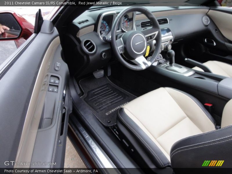 Red Jewel Metallic / Beige 2011 Chevrolet Camaro SS/RS Convertible