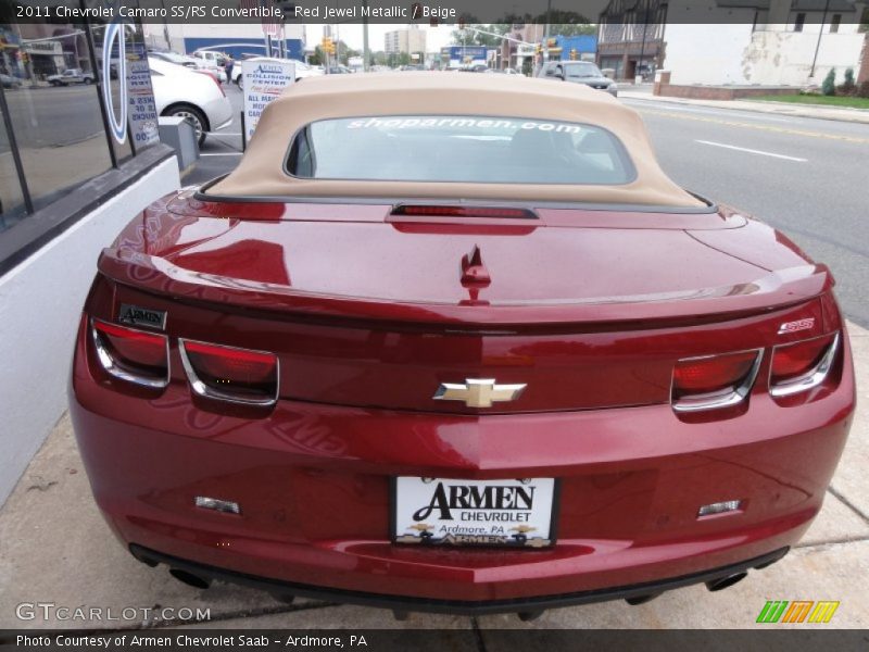 Red Jewel Metallic / Beige 2011 Chevrolet Camaro SS/RS Convertible