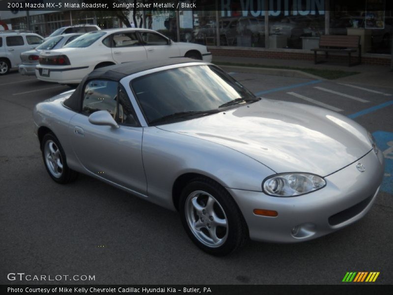 Sunlight Silver Metallic / Black 2001 Mazda MX-5 Miata Roadster